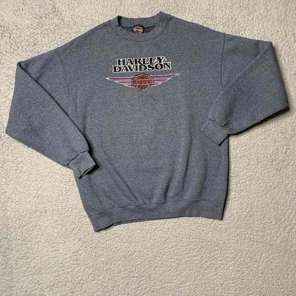 Harley-Davidson Other - VTG Harley Davidson New Hampshire 1995 Gray Sweatshirt M‎ Made In USA Live Free